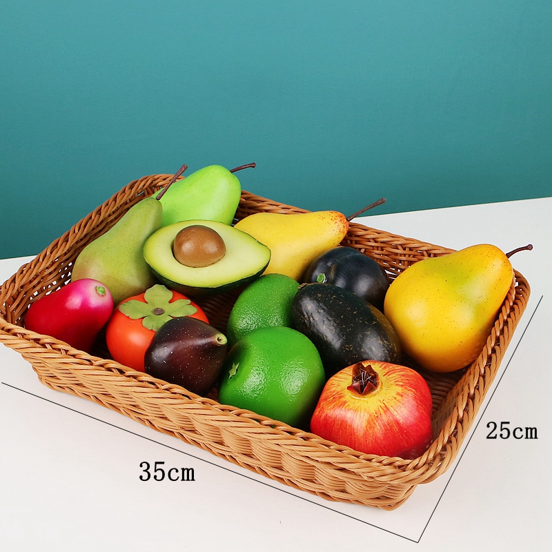 新款仿真水果蔬菜模型套装塑料果蔬面包蛋糕食物玩具摆Z件橱窗装