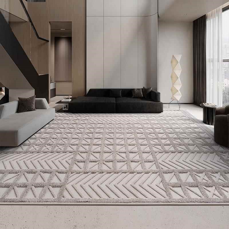 优选地毯a客厅茶几毯簇绒三层工艺立体高低绒轻奢高级感纯色高端