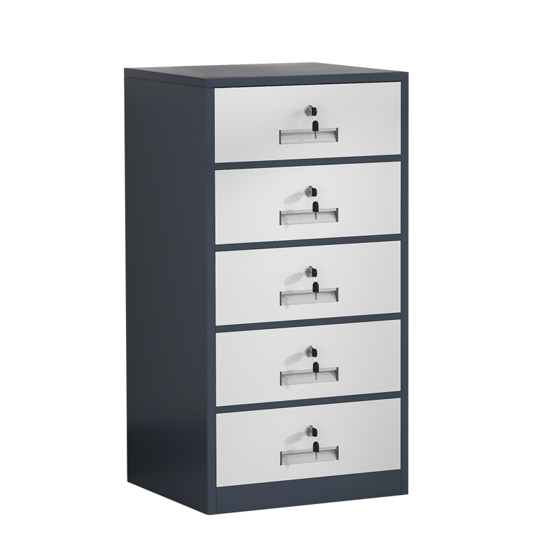 优选文件柜办公室收纳柜带u锁储物柜铁皮柜抽屉档案柜小矮柜桌下