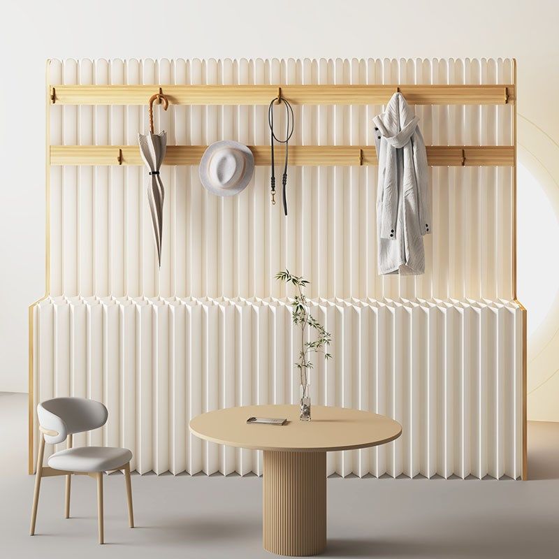 优选一墙纸隔纸质屏风隔断入户玄关柜隔断墙板可S折叠移动客厅玄