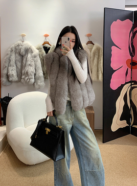 12/2  10AM  徐琳 「芬兰雪域」高端线蓝狐坎肩马甲皮草