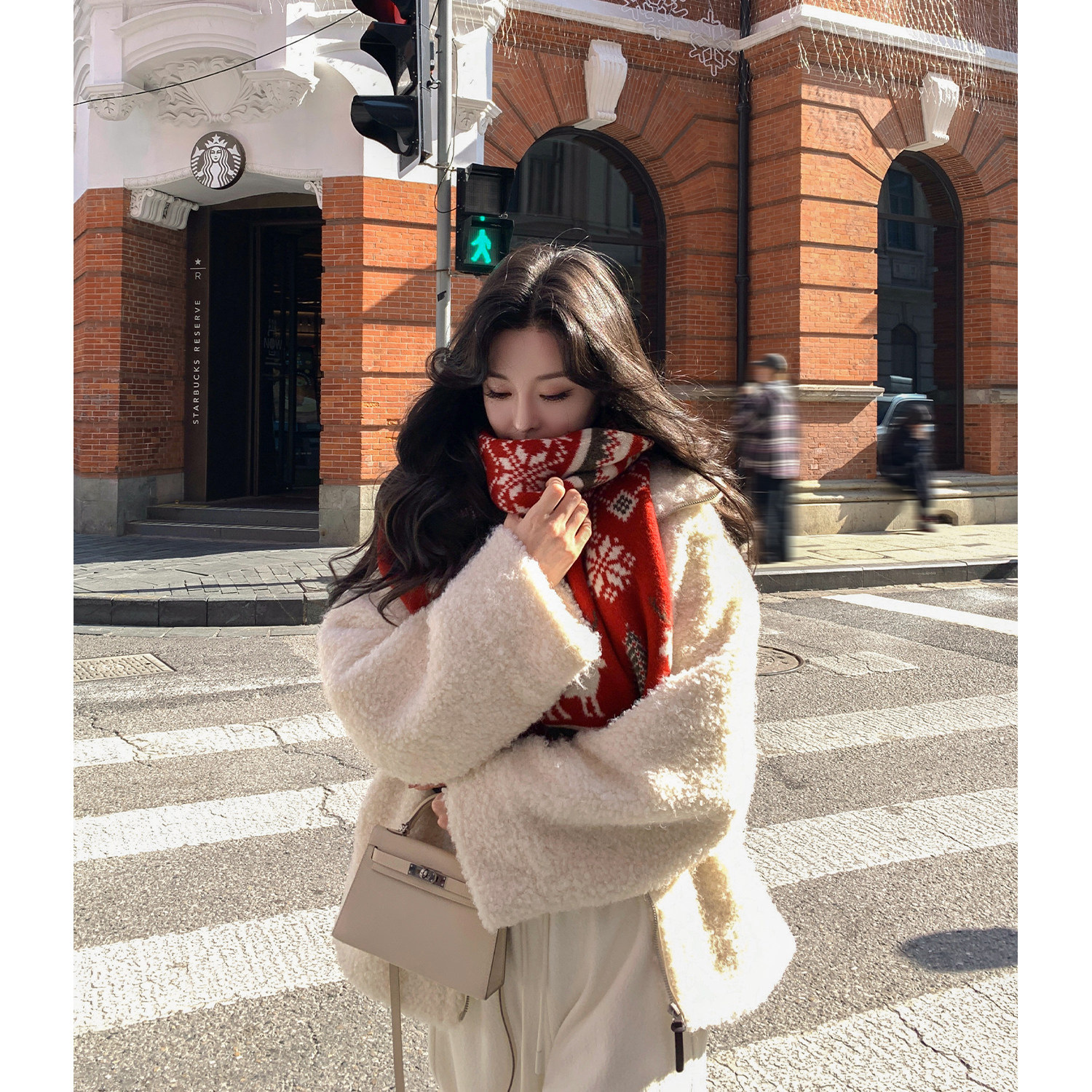 MINI STUDIO徐琳「慵懒咩咩」层次感圈圈羊毛立领保暖短外套,女装/女士精品,短外套,淘宝优惠券,粉丝福利购,淘宝优惠卷