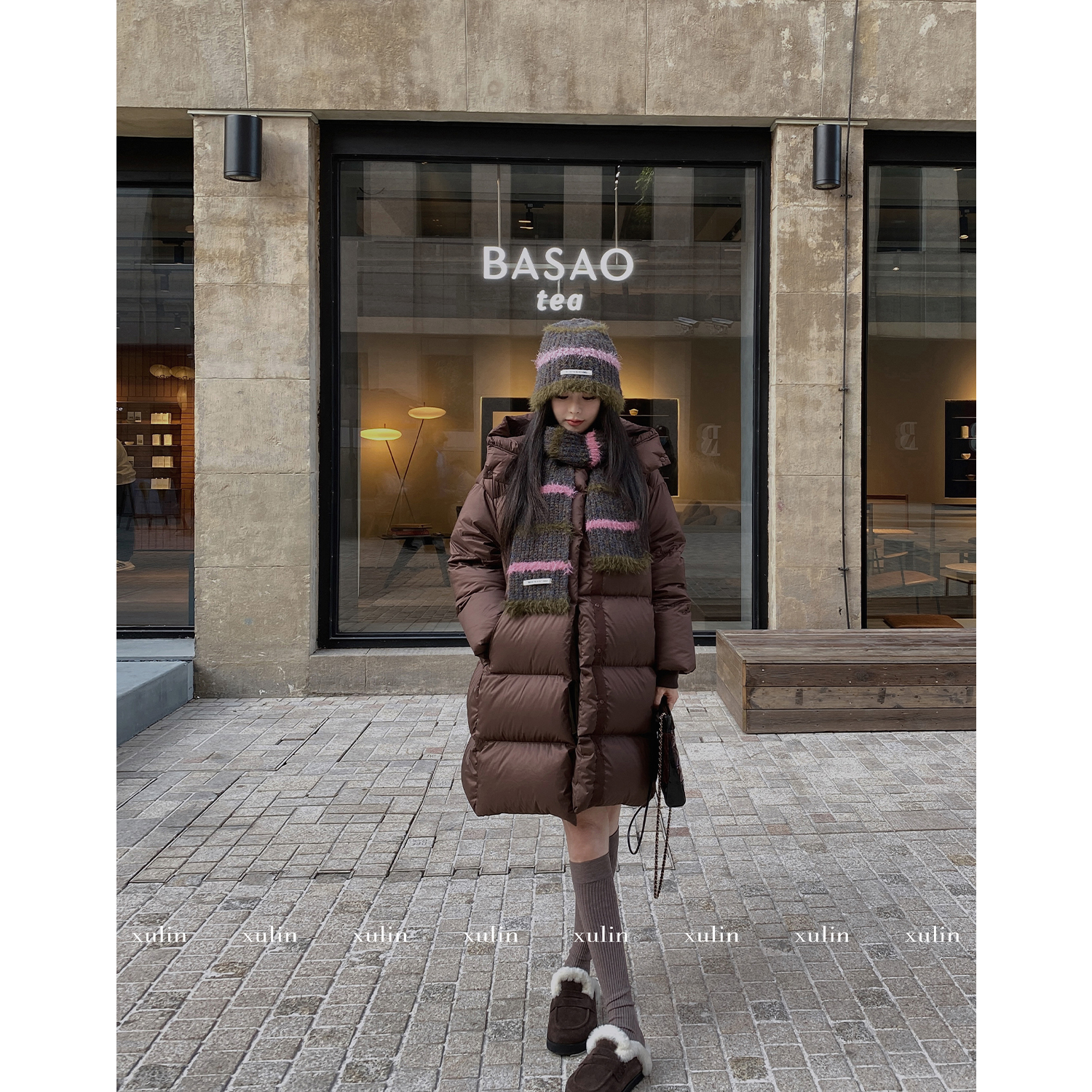 徐琳mini90白鹅绒羽绒外套