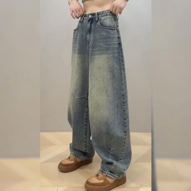 阔腿裤复古显瘦萝卜裤女2025秋季新款胖mm大码百搭弯刀裤子牛仔裤,女装/女士精品,牛仔裤,淘宝优惠券,粉丝福利购,淘宝优惠卷