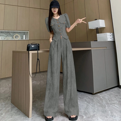 热火佳丽高级感亚麻套装