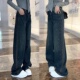 女高腰宽松气质显瘦阔腿拖地裤 复古重工烫钻牛仔裤 子 美式 秋冬新款