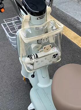 电动车前置物兜防水挂包置物神器雅迪电瓶车收纳储物包手机充电器