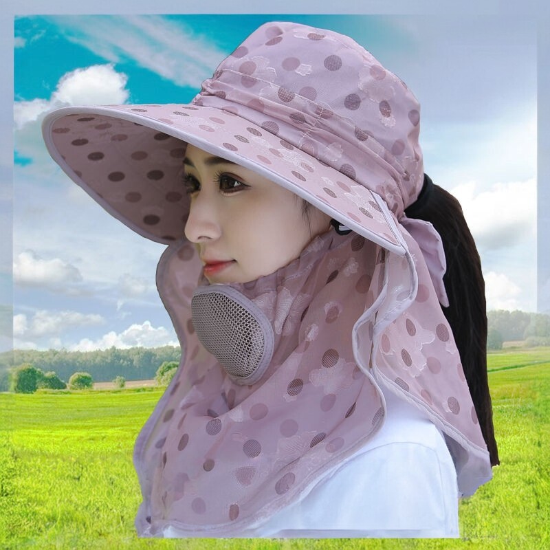 春夏大檐防晒遮阳帽女遮脸护颈