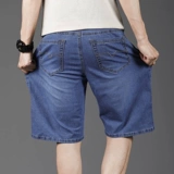 Летняя тонкая джинсовая юбка, эластичные шорты, штаны, свободный прямой крой, большой размер