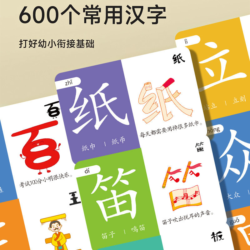幼儿园启蒙看图识字象形闪卡