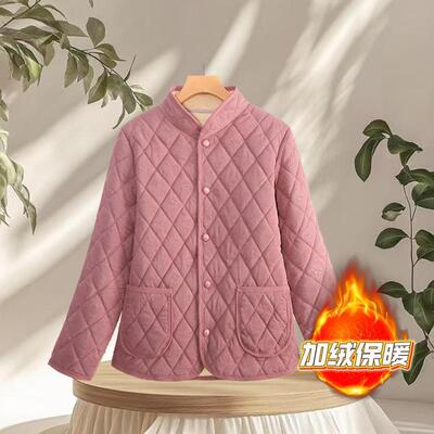 新款立领宽松秋冬外穿开衫中老年