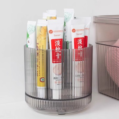 旋转药膏收纳架分格管状药整理