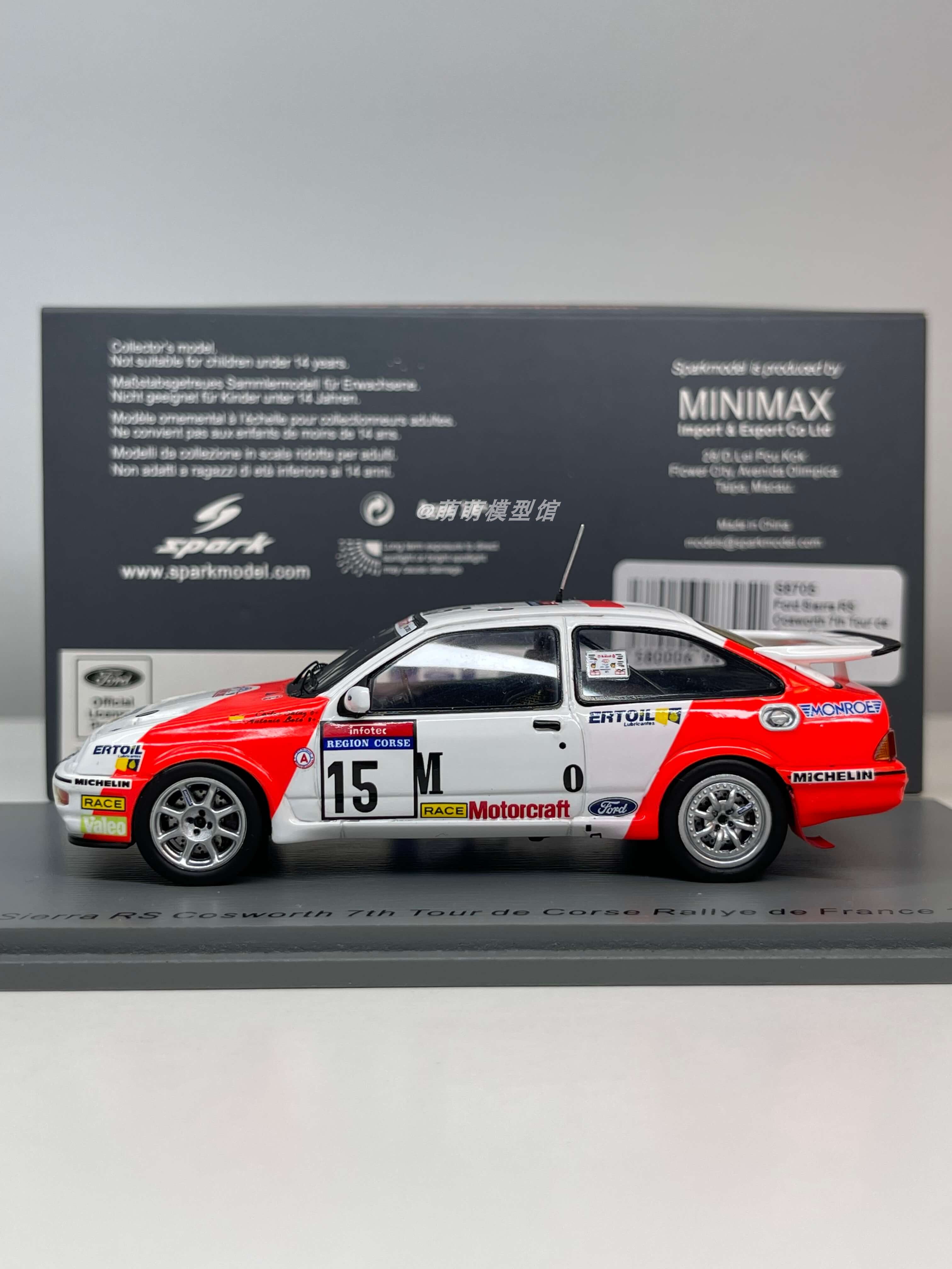 spark 1:43 福特 sierra rs cosworth 1987 赛恩斯万宝路车模礼物