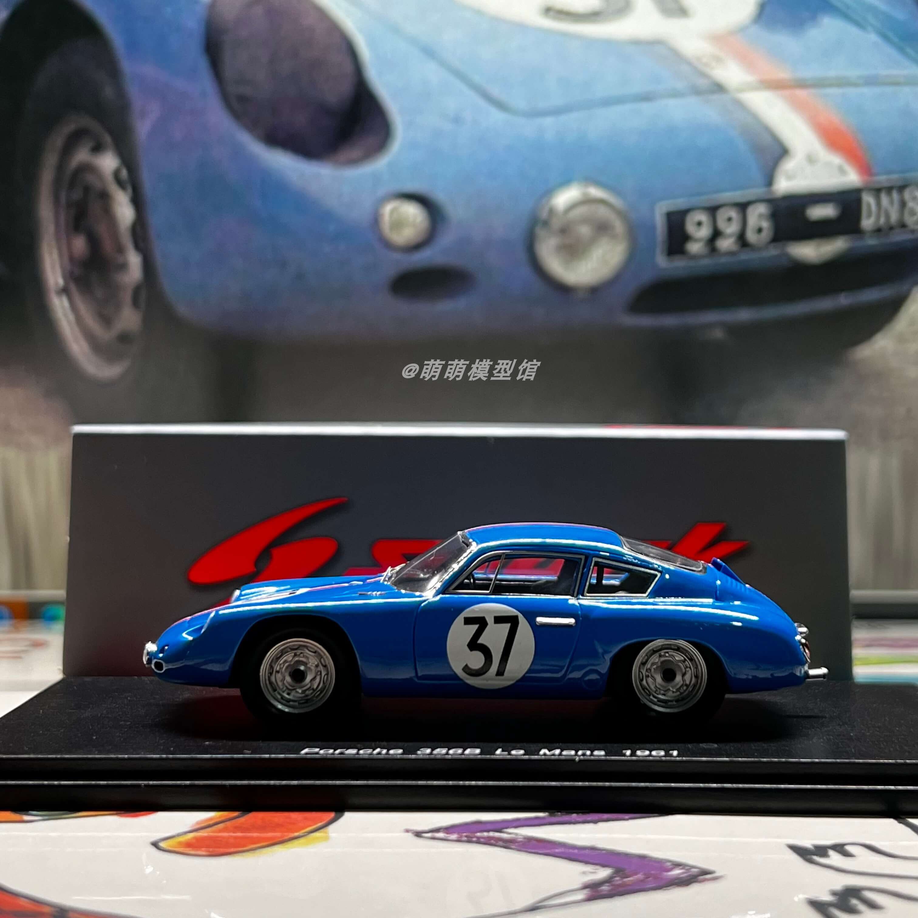 Spark 1:43 保时捷356B勒芒24小时耐力赛1961树脂车模摆件礼物