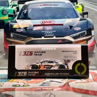 KiloWorks 1:64 奥迪R8LMS 2025雪邦12H耐力赛326车队展会限定