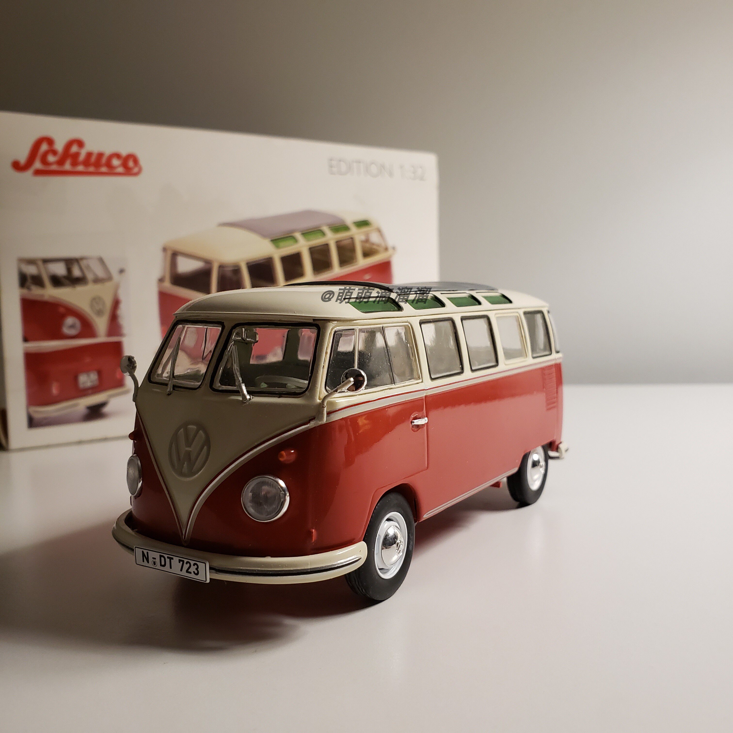 schuco/舒克 1:32 大众 vw t1 复古经典露营车旅行房车合金车模