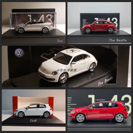 Herpa 1:43 大众原厂EOS甲壳虫高尔夫Golf 6 7合金车模摆件礼物