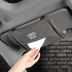 奥迪车载纸巾盒a4la3a6a5la8q3q5q7车内装饰用品遮阳板车用抽纸盒