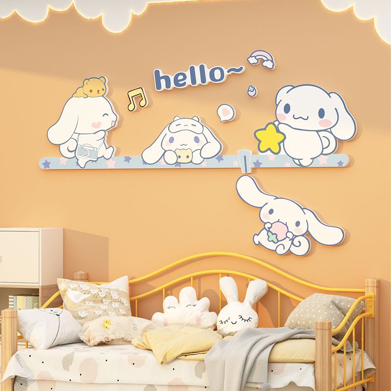 卡通可爱蛋仔派对墙面遮丑装饰画补洞神器儿童房间门衣柜改造墙贴