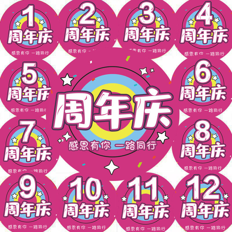 周年庆地贴广告定制防水商场店铺活动贴纸装饰橱窗海报贴耐磨,节庆用品/礼品,节日装扮用品,淘宝优惠券,粉丝福利购,淘宝优惠卷