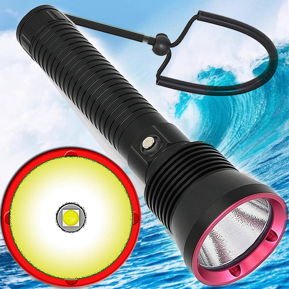 cree xhp-70二代led聚光超亮8000流明潜水充电手电筒2节26650电池