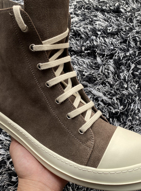 CD出品 22FW暗黑先锋RO主线TPU底高帮系带棕色麂皮情侣百搭休闲鞋