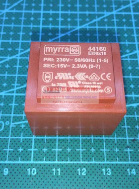 MYRRA 44160 2.3VA 15V 原装进口稳压电源整流 隔离变压器