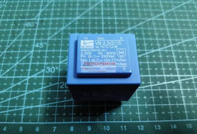 BLOCK VB2.3/2/15 2.3VA 2x15V 原装进口PCB变压器