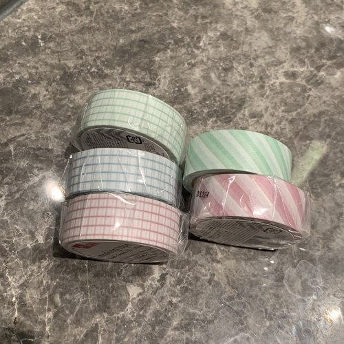 【至橘小铺】日本Daiso大创基础格纹和纸胶带分装百搭手帐福袋