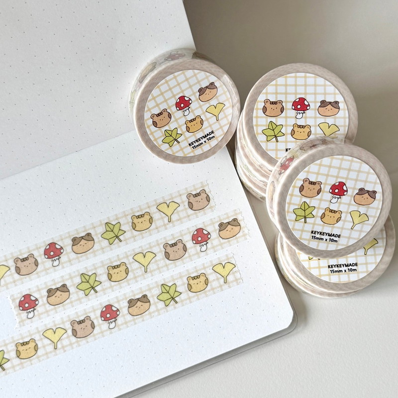 【至橘】韩产keykey made蛋糕甜点胶带分装盐系手帐装饰素材