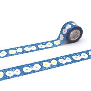 手帐 日本mt皆川明蓝蝴蝶百搭盐系打底和纸胶带分装 至橘小铺