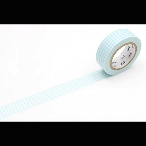 【至橘小铺】日本mt薄荷蓝方眼基础百搭和纸胶带分装手帐素材福袋