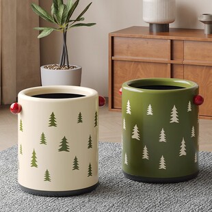 垃圾桶家用2026新款中古风高颜值客厅大号大容量厨房宿舍厕所纸篓