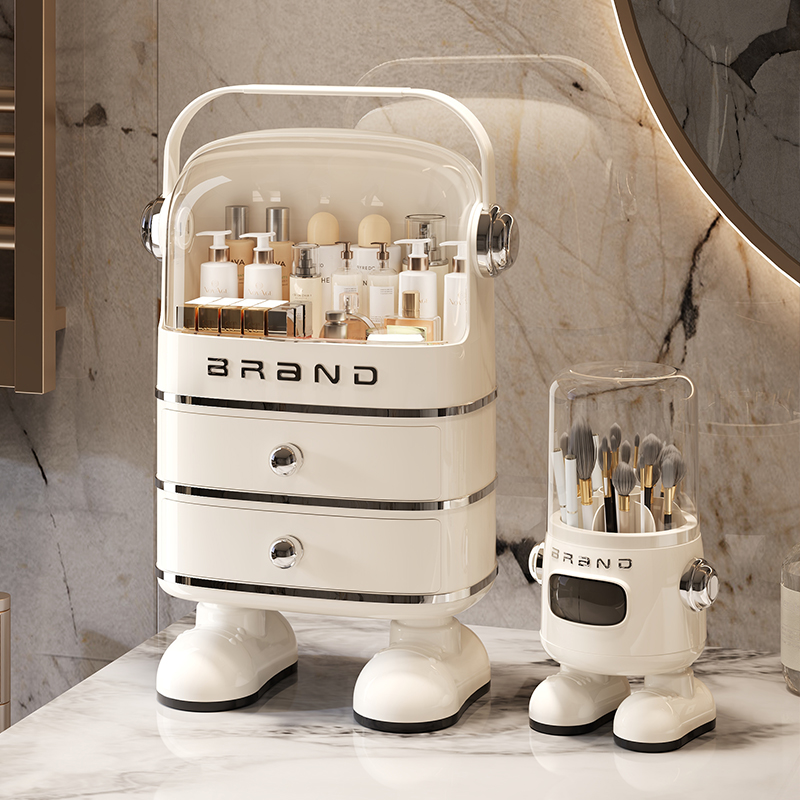 化妆品收纳盒透明防尘置物架