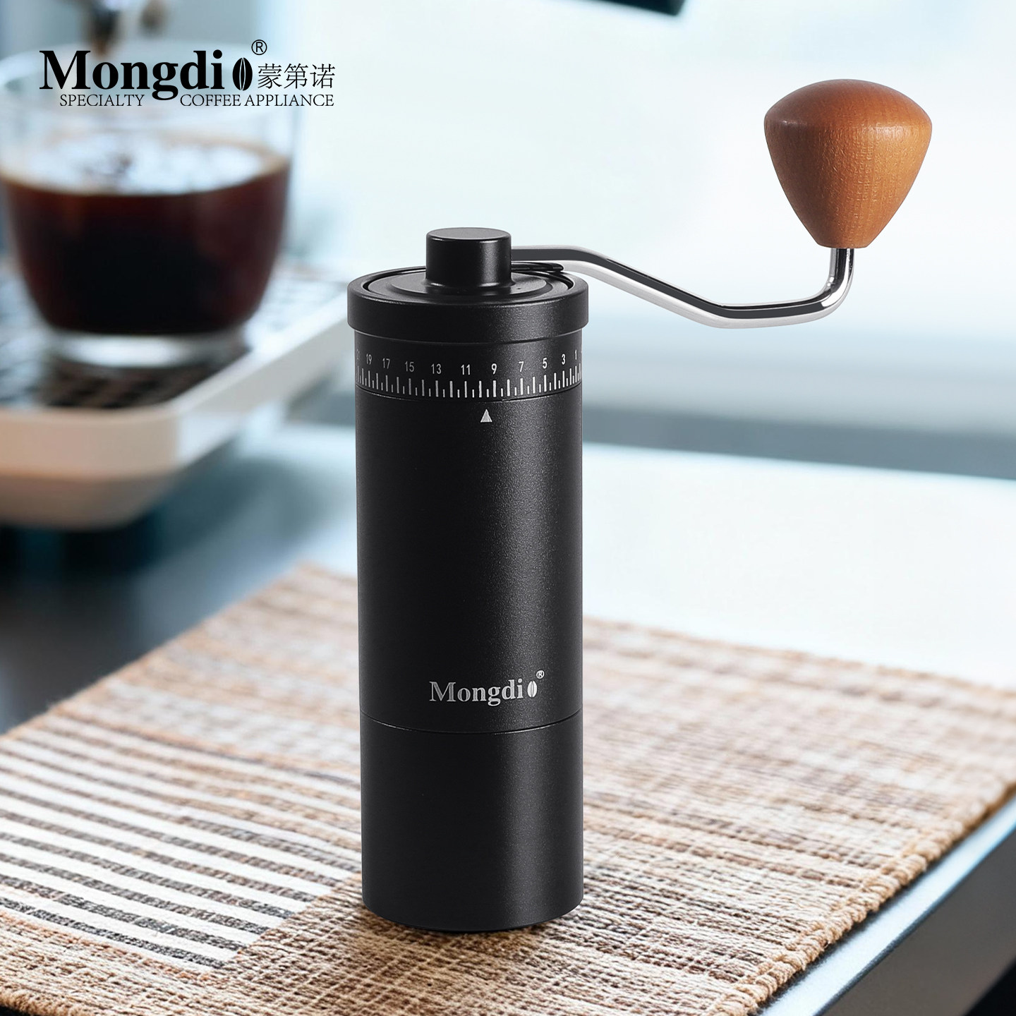 Mongdio手摇磨豆机手磨咖啡机手动研磨咖啡机磨咖啡豆手动研磨机