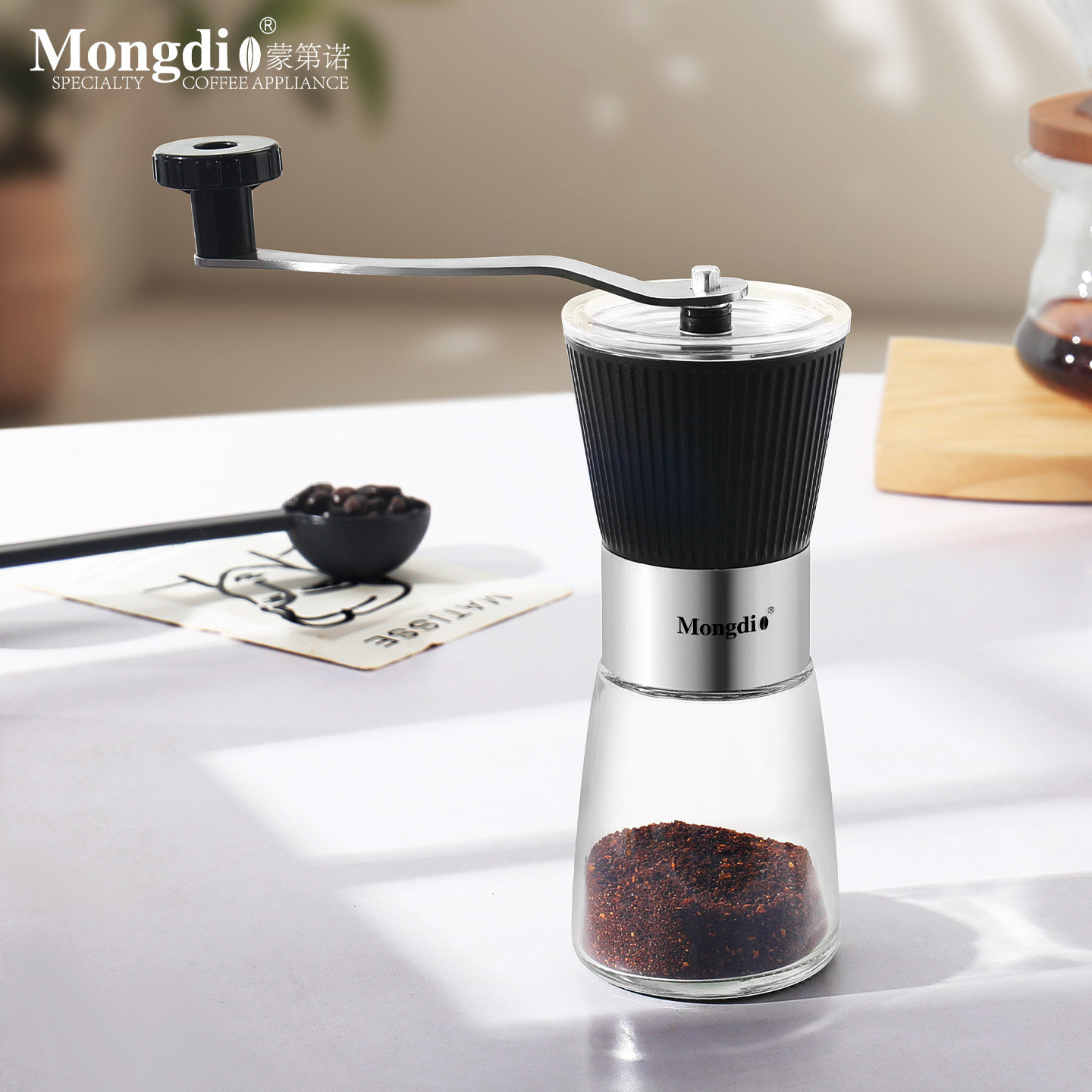 Mongdio手磨咖啡机咖啡豆研磨机咖啡磨豆机磨咖啡豆手动研磨器