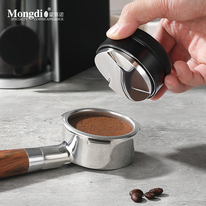 Mongdio咖啡布粉器不锈钢压粉器51/53/58mm三桨意式咖啡工具全套