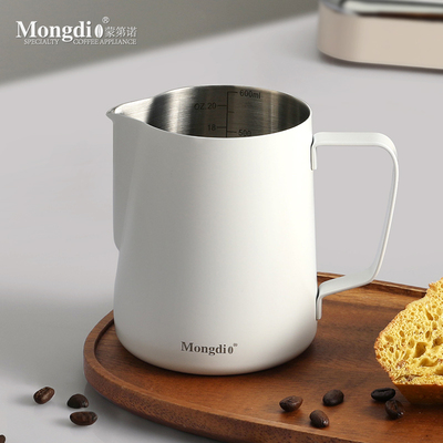 Mongdio拉花缸咖啡拉花杯不锈钢家用打奶缸专业尖嘴打奶泡杯器具