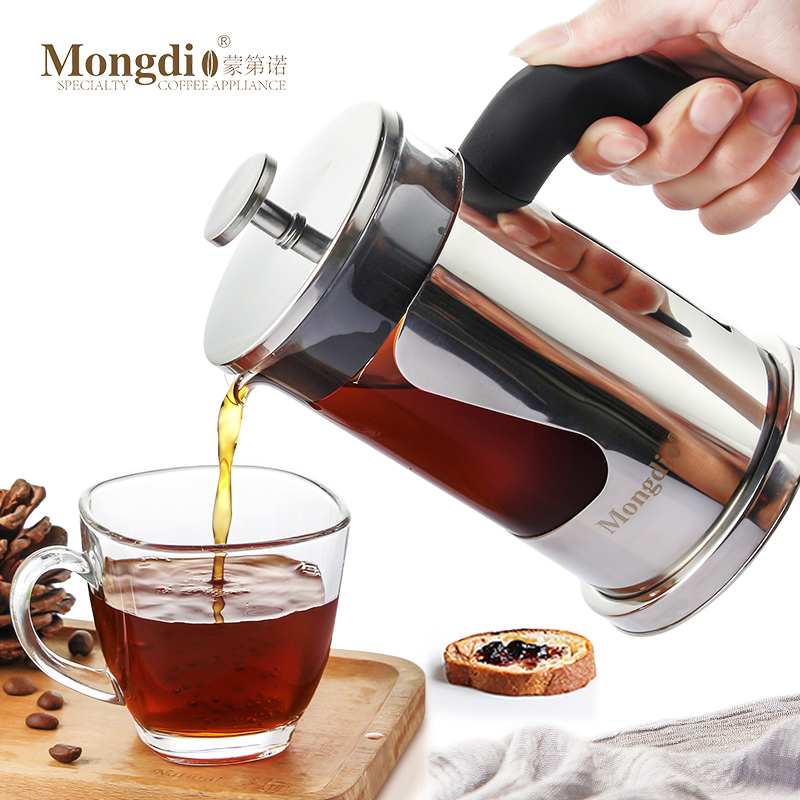Mongdio法式滤压壶咖啡壶家用不锈钢法式滤压壶手冲咖啡过滤杯冲