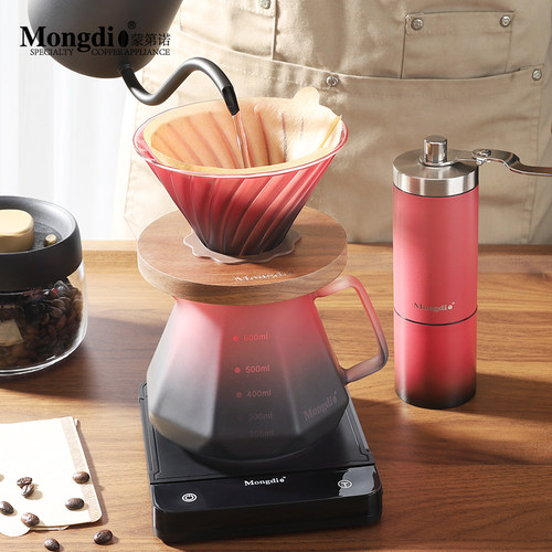 Mongdio手冲咖啡套装手冲壶分享壶V60滤杯手磨咖啡机手摇咖啡器具