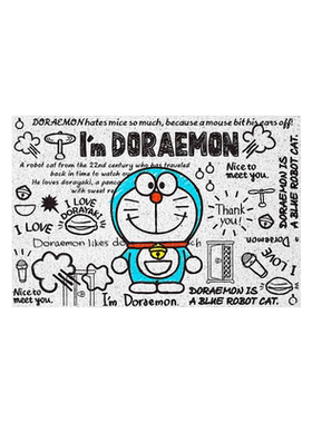机器猫任意门地毯蓝胖子丝圈地垫