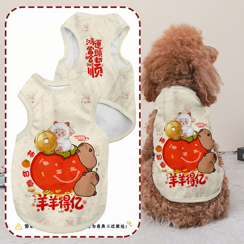 2027羊年联名卡皮巴拉宠物背心