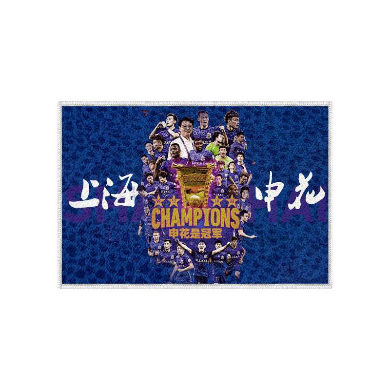 2023足协杯申花夺冠仿羊绒地垫
