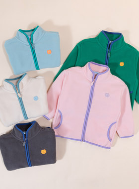 贝贝怡儿童摇粒绒外套春秋棒球服