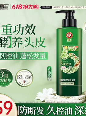 霸王强韧丰盈洗发水侧柏叶生姜洗发露防脱发控油蓬松去屑洗头膏