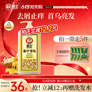 霸王姜汁首乌洗发水生姜控油蓬松洗发露头皮去屑止痒固发洗头膏女