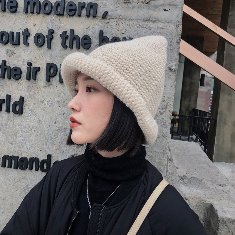 文艺针织渔夫帽女士秋冬韩版潮简约百搭毛线帽子保暖盆帽时尚日系券后29.00元