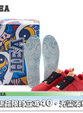 HEA国潮复古醒狮马到功成系列赤兔红色休闲运动鞋男女同款情侣鞋