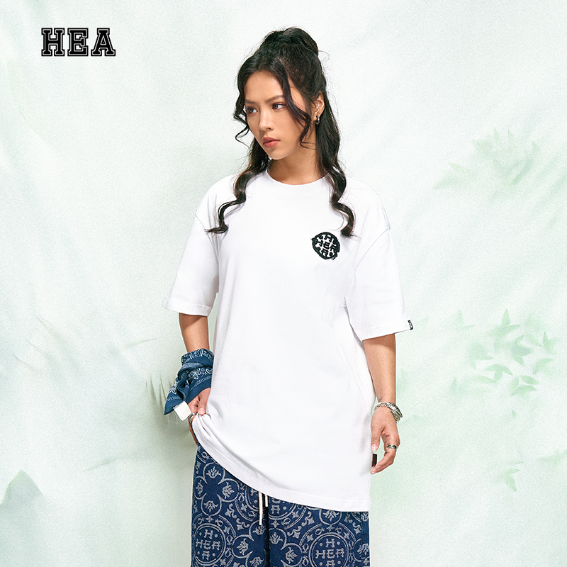 【HEA】国潮醒狮基础多色短袖男女同款休闲简约百搭T恤上衣夏季