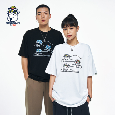 HEA x i.t:CHOCOOLATE联名款游泳醒狮小熊重磅短袖T恤情侣百搭